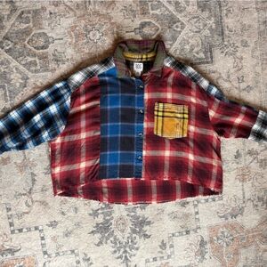 BDG Multicolor Plaid Button-Up Shirt